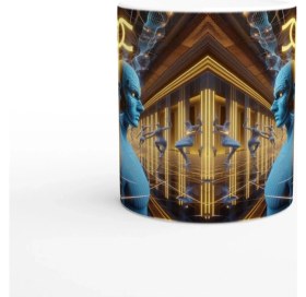 Resim Ikizler Burcu Baskılı Kahve Kupası - Zodyak Maskeli Balo Vs1 