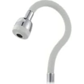 Resim Miraaxx Renkli Silikonlu Oynar Başlıklı 2 Fonksiyonlu Spiral Musluk Başlığı - Beyaz 