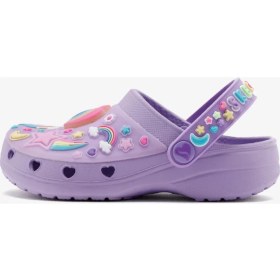 Resim Skechers Heart Charmer - Girly Land Küçük Kız Çocuk Mor Işıklı Terlik 308406N Lvmt 