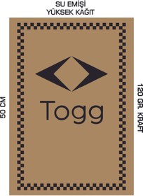 Resim duha trend 35x50 120 Gr. Kraft Kağıt Oto Paspası Togg 50Adet Yatay 50 Adet Dikey 