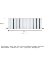 Resim 300X1195MM Amber Yatay Beyaz Alüminyum Radyatör 