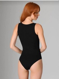 Resim Nbb 2940 Kadın Kalın Askılı Çıtçıtlı Body 6 Adet Siyah 