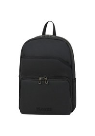 Resim Birinci Kalite Suni Deri Şık Tasarım Laptop Bölmeli Sırt Çantası Siyah 