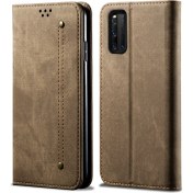 Resim Eabhulie Vıvo Iqoo 3 Için Retro Deri Flip Cüzdan Standlı Kılıf (Yurt Dışından) 