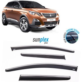 Resim Peugeot 3008 Iı 2016-2019 Için Cam Rüzgarlığı Kromlu 4 Prç. 
