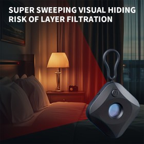 Resim Kompakt Kızılötesi Kamera Dedektörü - Katman Filtreleme Görme Gizlenme Riskini Süper Tarayan, USB Şarj Edilebilir, Oteller, Ofisler ve Banyolar için Taşınabilir Mini Tarama Cihazı 