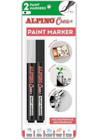Resim Alpino Crea+ Paint Marker Tüm Yüzeyler İçin Boyama Markörü Siyah- 