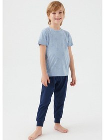 Resim Arnetta 2504 Garson Parrot Erkek Çocuk Kısa Kol Pijama Takım 001 