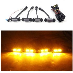 Resim Led Izgara Işık Kiti Araba Gündüz Farları Otomobil Modifikasyon Aksesuarları 