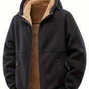 Resim Erkekler İçin Ağır Hizmet Tipi Kışlık Kapüşonlu ve Peluş Polar Mont - Tam Fermuarlı Ceket, Uzun Boyutta Fermerli Ön Cepli, Çamaşır Makinesinde Yıkanabilir - Günlük Kayak/Kamping Giysisi () - Erkeklere Sıcacık Şimşek Soğuk Havada Koruma, Erkekler için kışlık ceket, Erkek Ceketi, Erkek Kışlık Ceket, Erkekler için kışlık ceketler, Erkekler için Şaket, Kapüşonlu Erkek Kışlık Ceket, Erkekler için kışlık palto, Erkekler için kışlık giysiler, Erkek Ceketi, Erkek Ceketleri, 