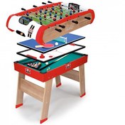 Resim Smoby Powerplay 4 ü1 Arada Oyun Masası Seti Langırt-Bilardo-Masa Tenisi-Hokey 640002 