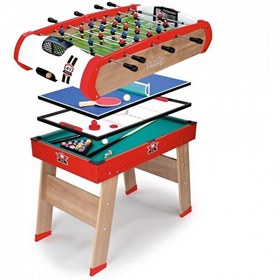 Resim Smoby Powerplay 4 ü1 Arada Oyun Masası Seti Langırt-Bilardo-Masa Tenisi-Hokey 640002 