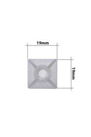 Resim Genel Markalar Yapışkanlı Kroşe 19mm X 19mm - Beyaz - 10 Adet 