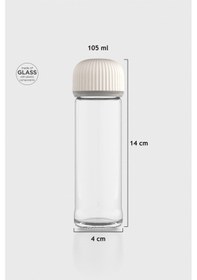 Resim Renga Line 105 Ml Bej Kapaklı Cam Tuzluk 121014 Bej 