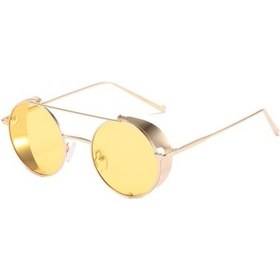 Resim Agoodshop Erkek Uv Korumalı Vintage Güneş Gözlüğü - Altın - Sarı Altın 