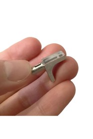 Resim GLASWEN Raf Pimi Düz Vantuzlu Cam Ahşap Metal Raf Tutucu Çivisi Mobilya Dolap Pimi (25 Adet) 