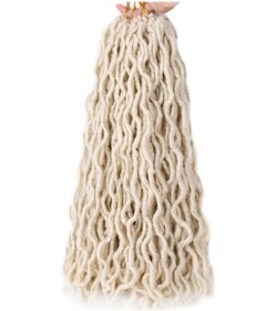 Resim 1 Paket/24 Stand Dalgalı Çingene Dreadlock Peruk 18'' Uzun Dreadlock Peruk Sentetik Saç Aksesuarları Siyah Kadınlar İçin 