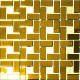 Resim MozaiKristaL Mutfak Tezgah Arası Ve Iç Dekorasyon Için Gold Kristal Mozaik ( 1 Koli=1 M2 Fiyatıdır ) 