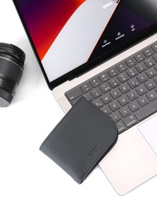 Resim Crew Leather Montana Düz Siyah Hakiki Deri Oval Kenarlı Cüzdan 