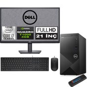Resim Dell Vostro 3910 mt Intel Core I7 12700 16GB 512GB SSD 21.5" Fhd Ubuntu Quadro T1000-4GB Masaüstü Bilgisayar 21N3910T1000U07 + Zetta USB Bellek 