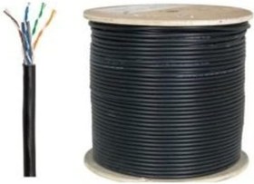 Resim Cat6 100 Metre Dış Ortam Internet Kablosu Bilgisayar Uçları Takılı Modem Pc arası 