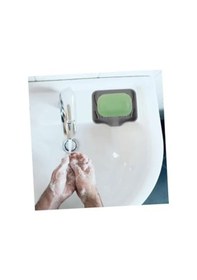 Resim Silikon Mutfak, Banyo Su Giderli Vantuzlu Esnek Sabunluk Beyaz Renk Siyah 