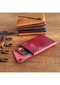 Resim Sumerian Leather Craft Minimalist Deri Cüzdan 