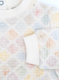 Resim Organik Pamuk Desenli Bebek Sweatshirt - 18 Ay 