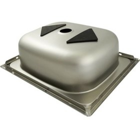 Resim Sinkon Paslanmaz Tezgah Üstü Krom Evye 40x50 Ankastre Eviye Sol Delikli Krom 