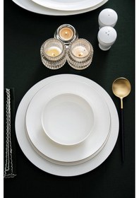 Resim Acar Zahara 12 Kişilik 57 Parça Porselen Yemek Takımı Beyaz 