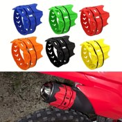 Resim Off-Road Motosiklet Egzoz Isı Kalkanı - Renkli Kauçuk Koruma Halkası, Geliştirilmiş Susturucu Koruma, Çoklu Renk Seçenekleri, Motosiklet Termal Kaplama, Motosiklet Egzoz 