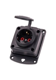 Resim Byes 1x16a 2p+e 250v Kauçuk Duvar Prizi Ip44 