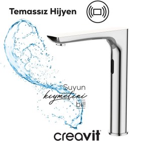 Resim Fotoselli Uzun Lavabo Armatürü Tek Su Girişli 