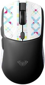 Resim Aula SC580X Lightweight PAW3395 Sensor 10000 DPI 1000Hz Kablolu ve Kablosuz Gaming Oyuncu Mouse Siyah 