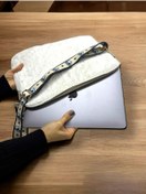 Resim PLUSH STUDIO Toscase Beyaz 13-13.3-14 Inch Peluş Macbook, Peluş Laptop Çantası 