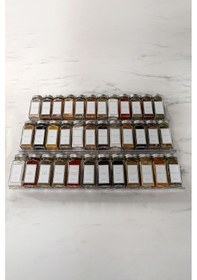 Resim Mienda Home 36'lı Cam Baharatlık Seti Kapaklı Beyaz Etiketli Baharatlık Takımı Mh00slvr36 Beyaz - Şeffaf 