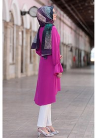 Resim Raika Moda Feryal Büyük Beden Pantolon Tunik Tesettür Takım Fuşya 