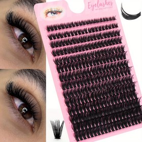 Resim 280 adet 60D Faux Mink Kirpik, 0.07 D Curl Kirpik Küme, 8-16Mm Aralığında Kalın Bireysel Kirpik Uzantıları için DIY, Dramatik Cadılar Bayramı Makyajı, Eğlenceli Görünümler ve Balolar için Mükemmel. 