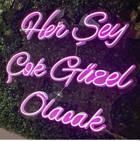 Resim Herşey Çok Güzel Olacak Neon Led Yazı Renkli 
