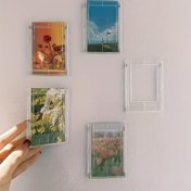 Resim 6 adet Şeffaf Renkli Manyetik Fotoğraf Çerçevesi, 7.62 cm Buzdolabı Manyetik Fotoğraf Albümü Çerçevesi, Polaroid Mini Fotoğraf Çerçevesi için Uygun, Fujifilm Instax Film ile Uyumlu - Oda ve Ofis Dekorasyonu Küçük Boyutlu Fotoğraf Kartı Gösterimi, Noel, Yeni Yıl ve Diğer Tatil Hediyeleri 