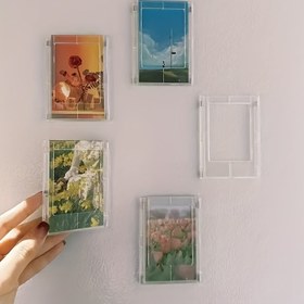 Resim 6 adet Şeffaf Renkli Manyetik Fotoğraf Çerçevesi, 7.62 cm Buzdolabı Manyetik Fotoğraf Albümü Çerçevesi, Polaroid Mini Fotoğraf Çerçevesi için Uygun, Fujifilm Instax Film ile Uyumlu - Oda ve Ofis Dekorasyonu Küçük Boyutlu Fotoğraf Kartı Gösterimi, Noel, Yeni Yıl ve Diğer Tatil Hediyeleri 