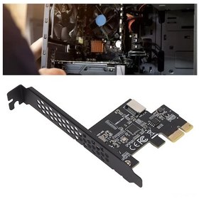 Resim Vkemall Usb 3.2 Gen1 5gbps Pcı-e Adaptörü, Tip-e/type-c Ön Arayüz Dönüştürücü, Windows/linux Desteği, 1.5a Akım, Siyah Metal-plastik, Asm1042a Kontrolcü 