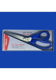 Resim Taksun Makas Plastik Saplı Sürfile Zigzag 9" 23cm Mavi 