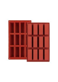 Resim Silikon Kalıp Dubai Çikolata Bar Ve Kek Dikdörtgen Kalıbı 12 Li Çok Renkli 