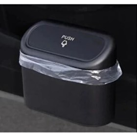 Resim Carub Araba Çöp Kutusu Siyah Kapaklı Tasarım ile Kötü Kokuları Önleyen Fonksiyonel Çöp Kovası 