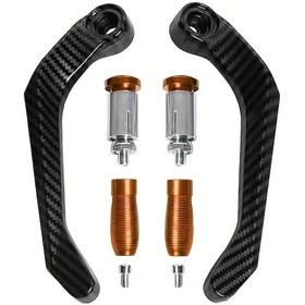 Resim Cloudstore Turuncu Karbon Fiber 250nk Elektrikli Scooter İçin Horn Desenli Evrensel Motor Fren Kolu Koruyucu 
