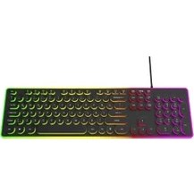 Resim Ata Soft Gaming Rainbow Işıklı Daktilo Kablolu Oyuncu Q Klavye BKB10 