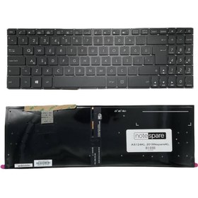 Resim Notespare Asus ile Uyumlu VivoBook N580VD-DM160T, N580VD-DM425T Notebook Klavye Işıklı Siyah TR 