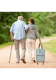 Resim Bucuks Katlanabilir Tekerlekli Market Çantası,çok Amaçlı Pazar Arabası,portatif Alışveriş Bez Torbası Renkli 