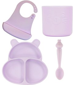 Resim Pandish Huppo Beslenme Seti 4'lü - Lila - Lila / Standart 